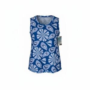 Gymwrap CloudKnit Everyday Tank Top Blue Floral Sleeveless Shirt Women’s Small